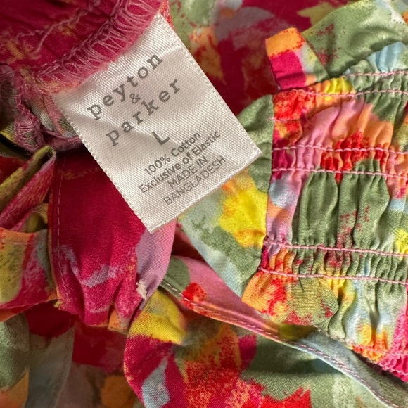 NWT Peyton & Parker Mommy & Me Pink Floral Midi Flutter Sleeve Dress Size Large - Picture 9 of 9